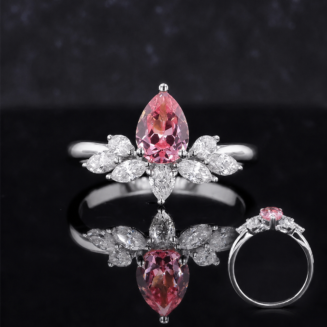 The Lily — Pink Sapphire Floral Ring