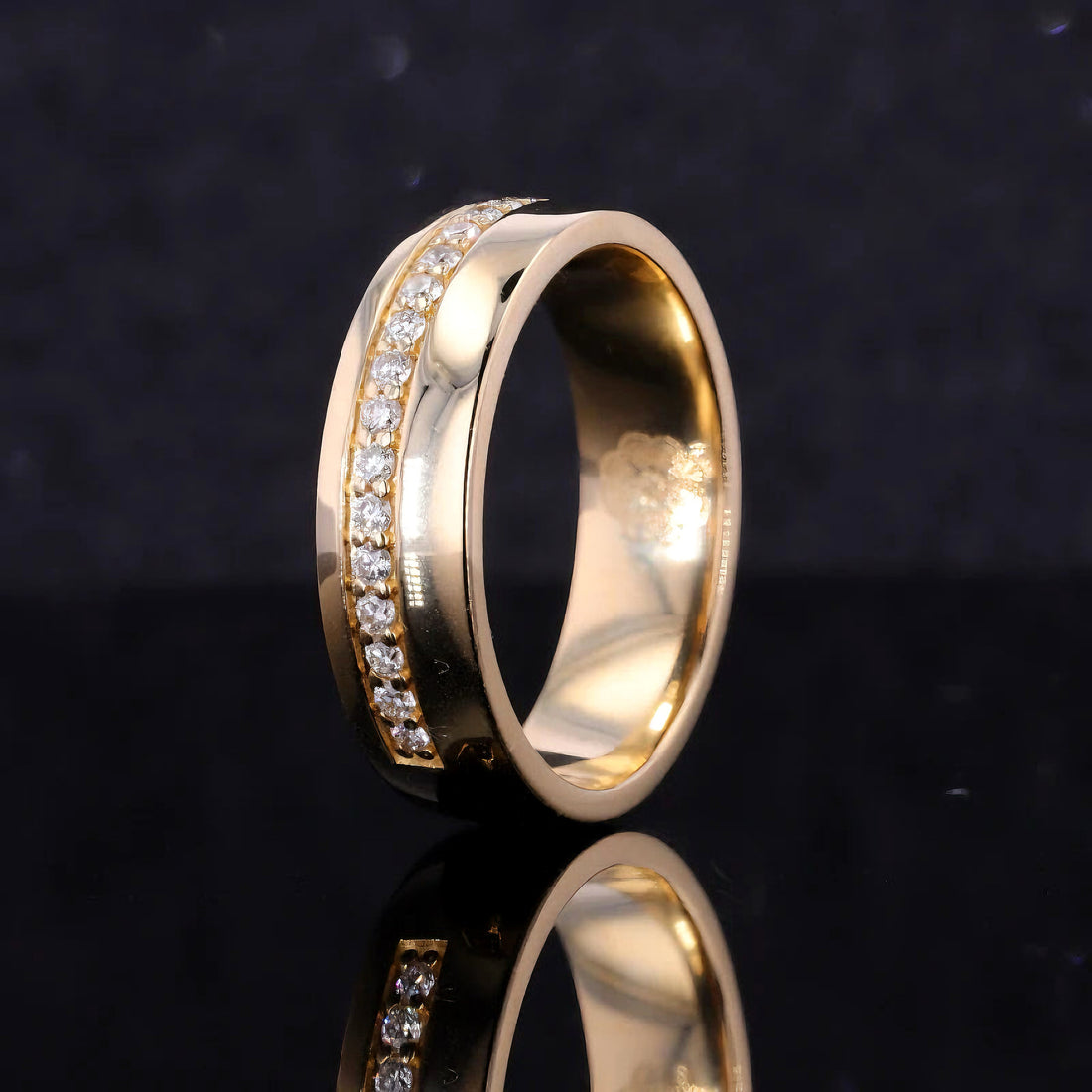 5mm lab diamond accent band, view 5