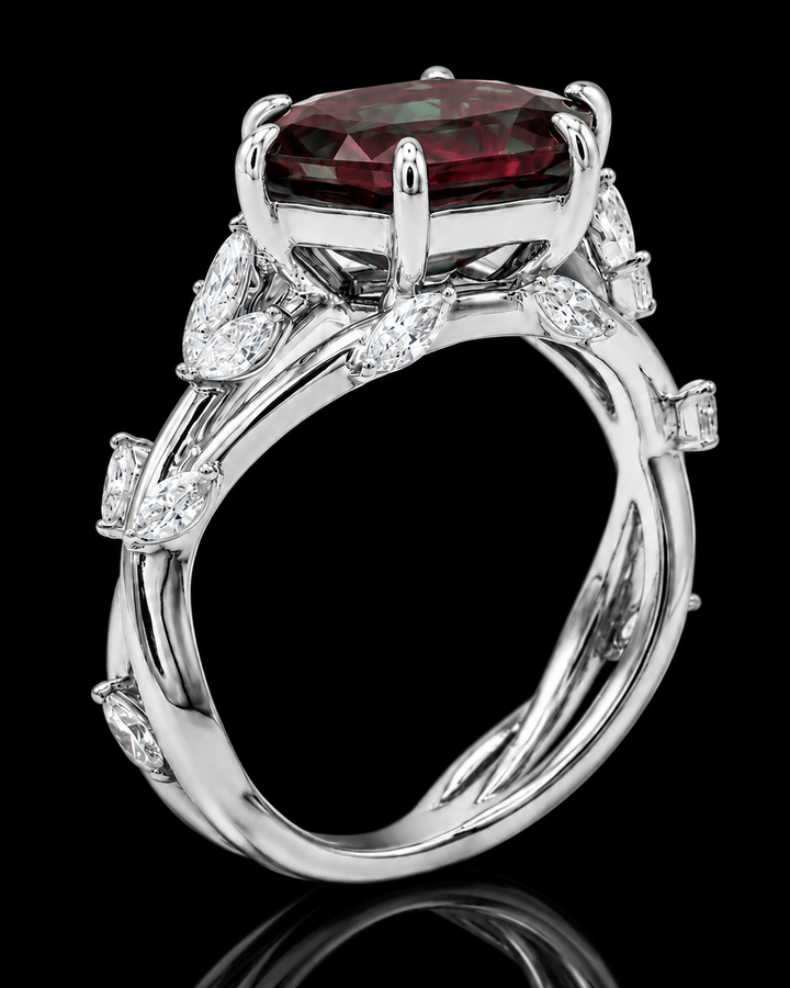 The Verbena — Dutch Marquise Alexandrite Garden Ring