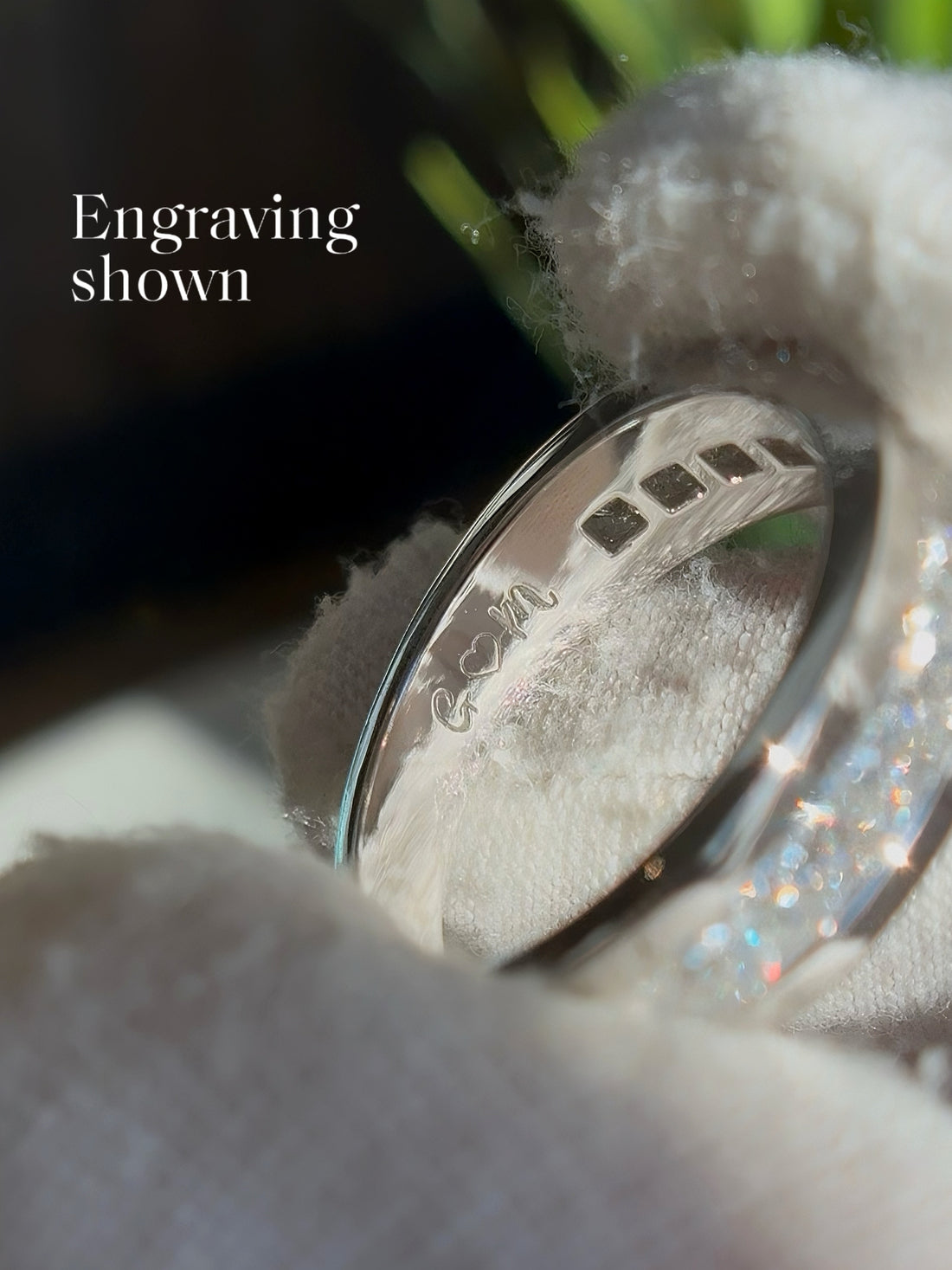 Princess-cut lab diamond channel-set half-eternity band, 6.5mm, view 7