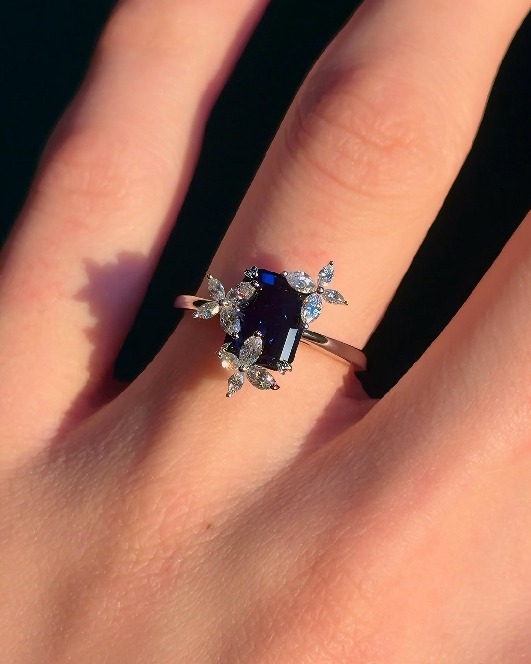 3.00ct Emerald-Cut Tanzanite Solitaire Ring, "The Jardin"