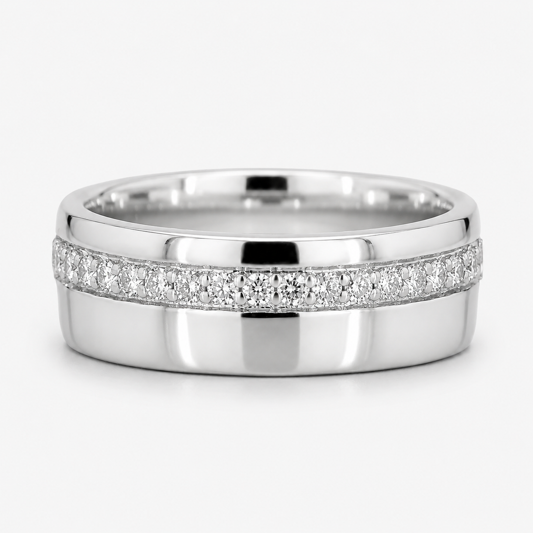 5mm lab diamond accent band, view 10