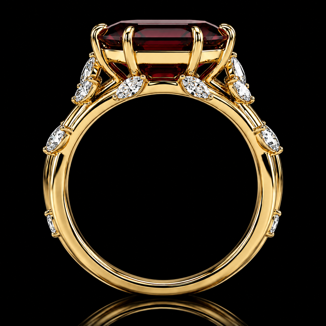 The Verbena — Dutch Marquise Alexandrite Garden Ring