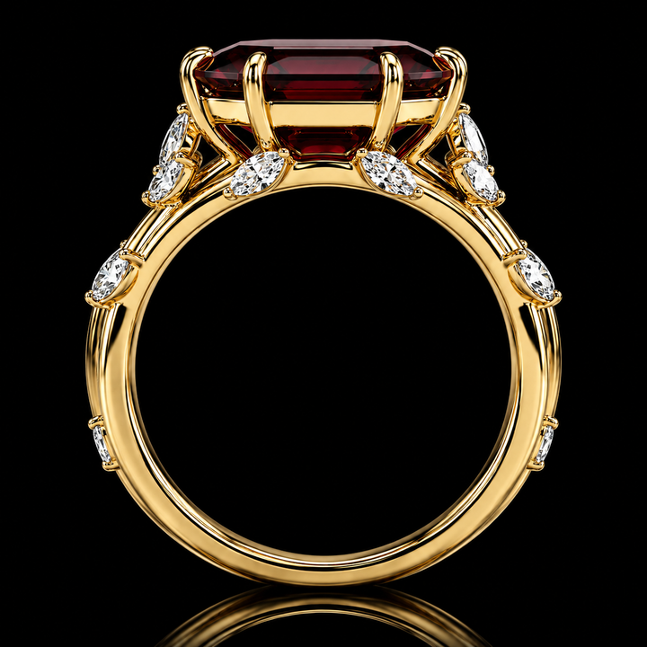 The Verbena — Dutch Marquise Alexandrite Garden Ring