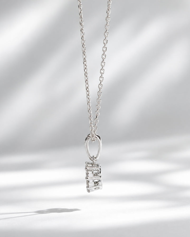 6.4mm, 0.3ct Round Cut Lab Diamond Daisy Flower Pendant Necklace