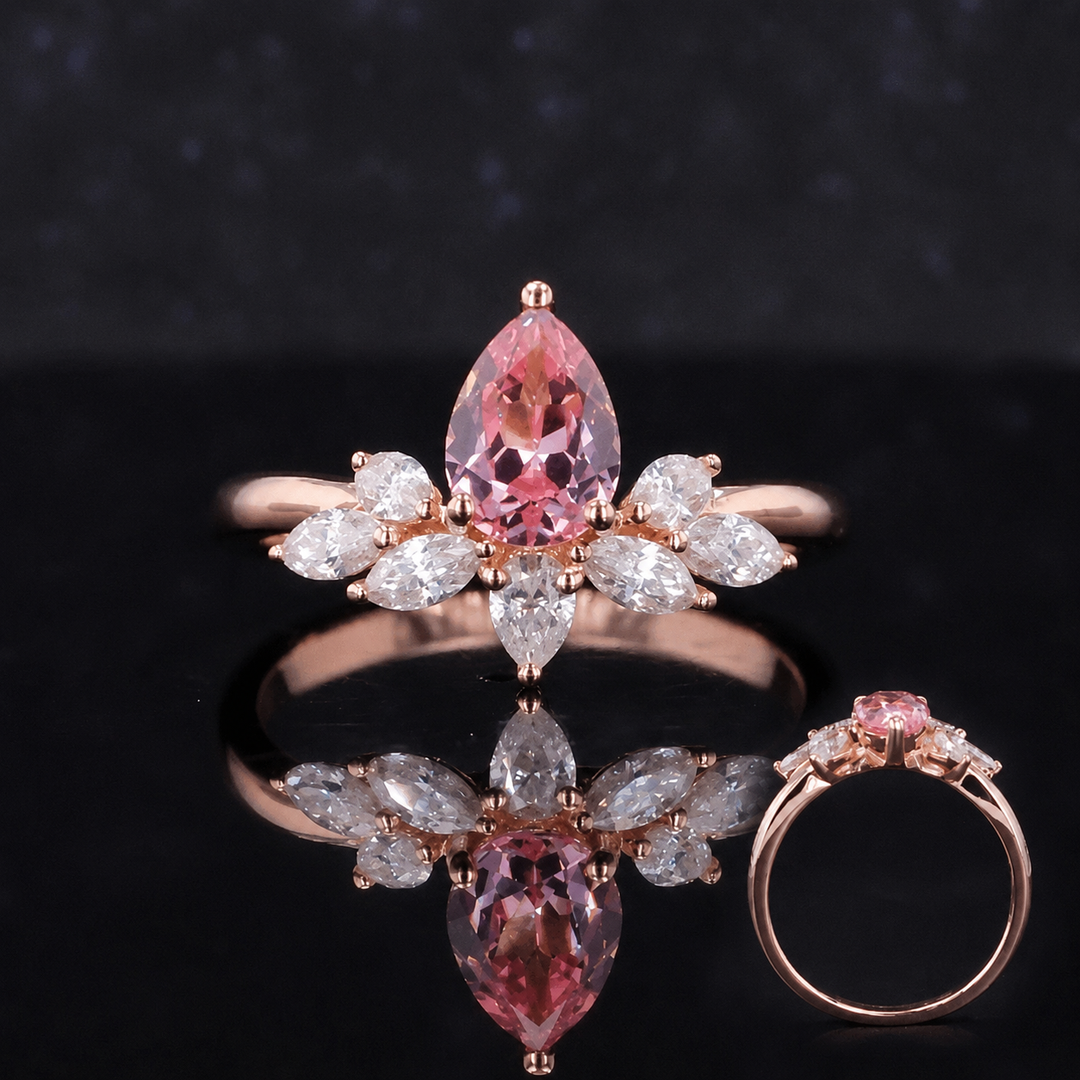 The Lily — Pink Sapphire Floral Ring