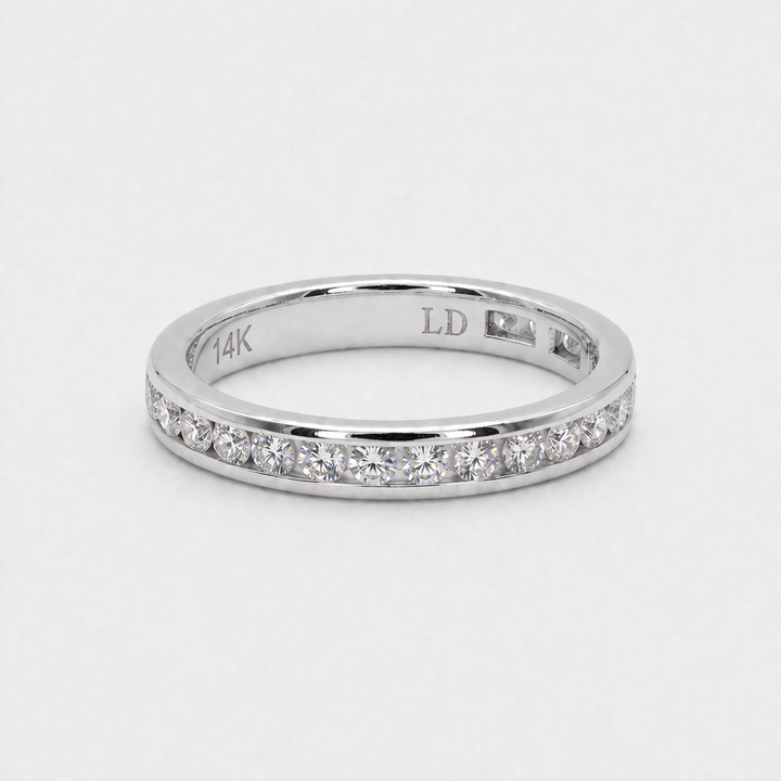 3mm Channel- Set Diamond Eternity Band (3mm, 1.50ctw)