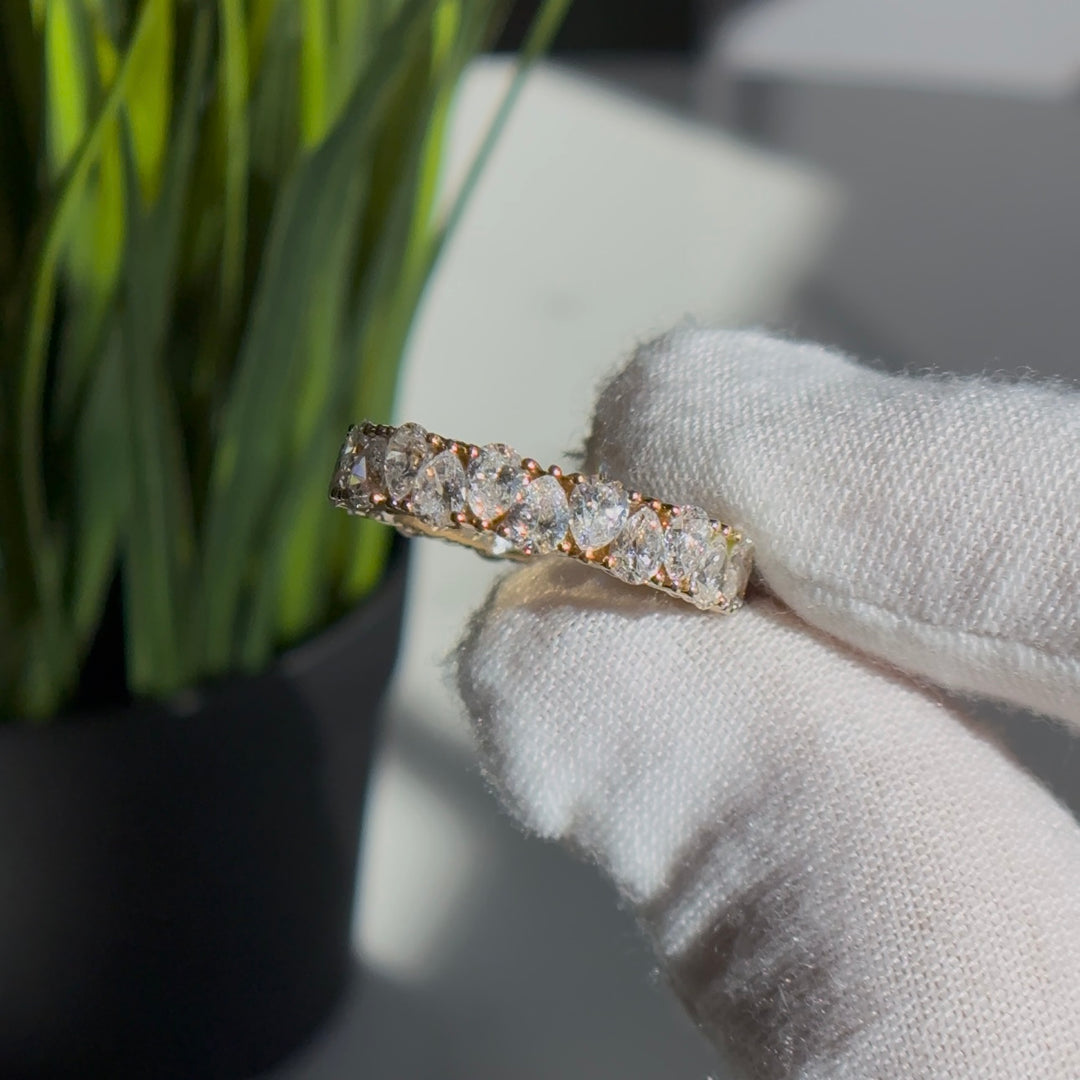 Customized™ 3.00ctw Pear Lab-Grown Diamond Eternity Band Ring in Yellow Gold