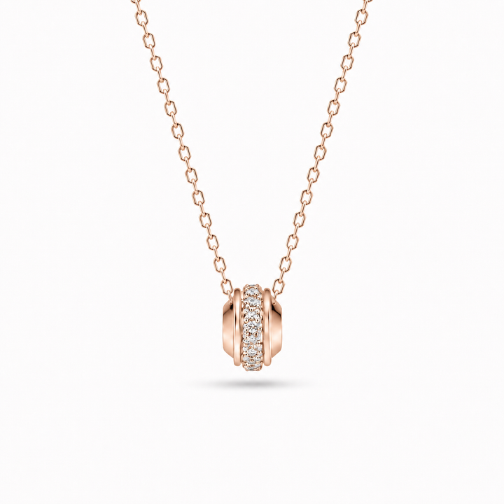 0.5ctw Lab Diamond Stopper Bead Pendant Necklace