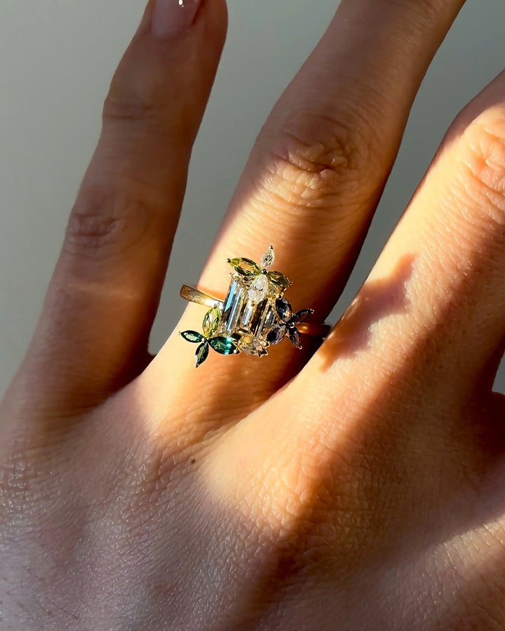 2.50ct Emerald Lab-Grown Diamond Solitaire Ring, "The Jardin"