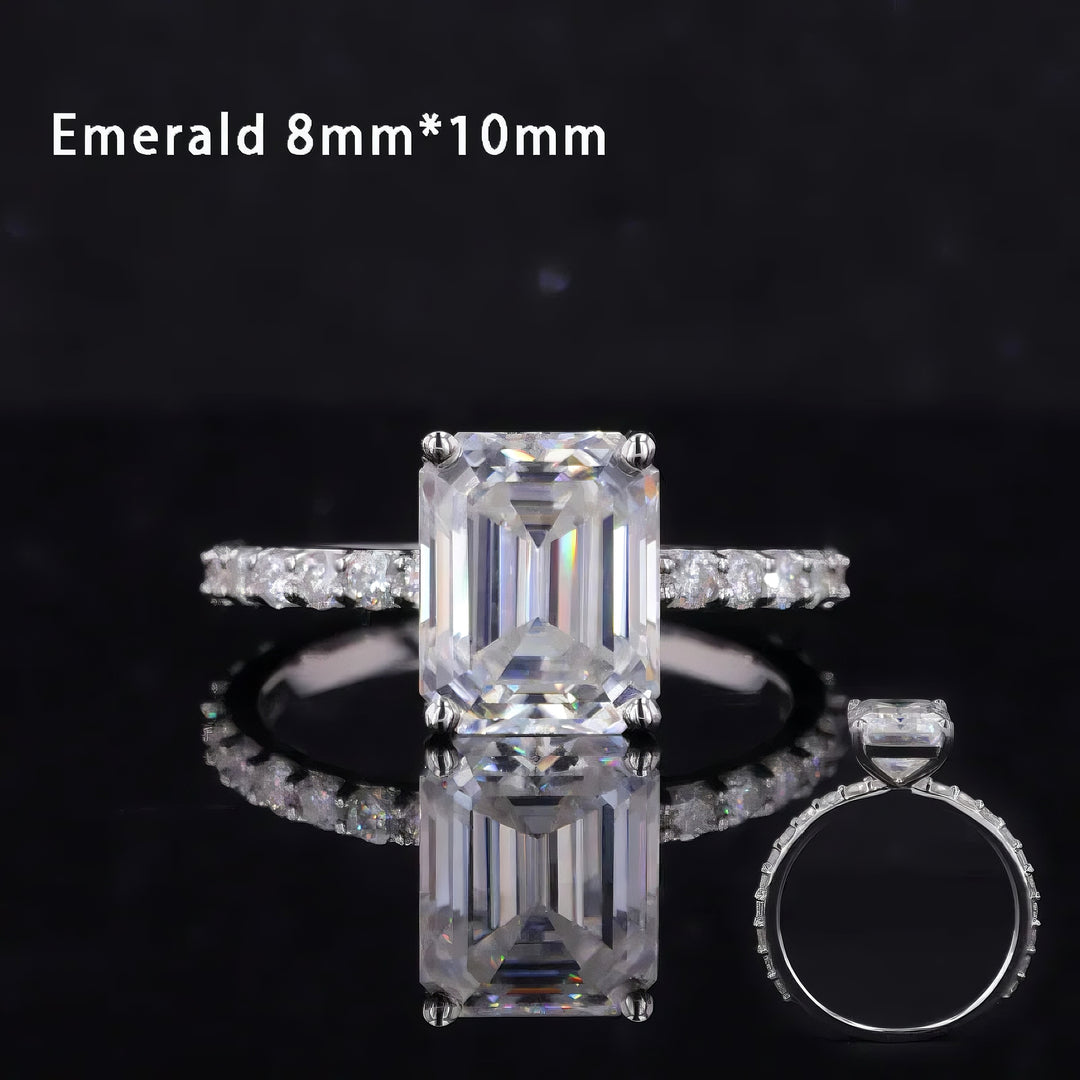 Moissanite Solitaire Engagement Ring Collection (2–3.5ct)