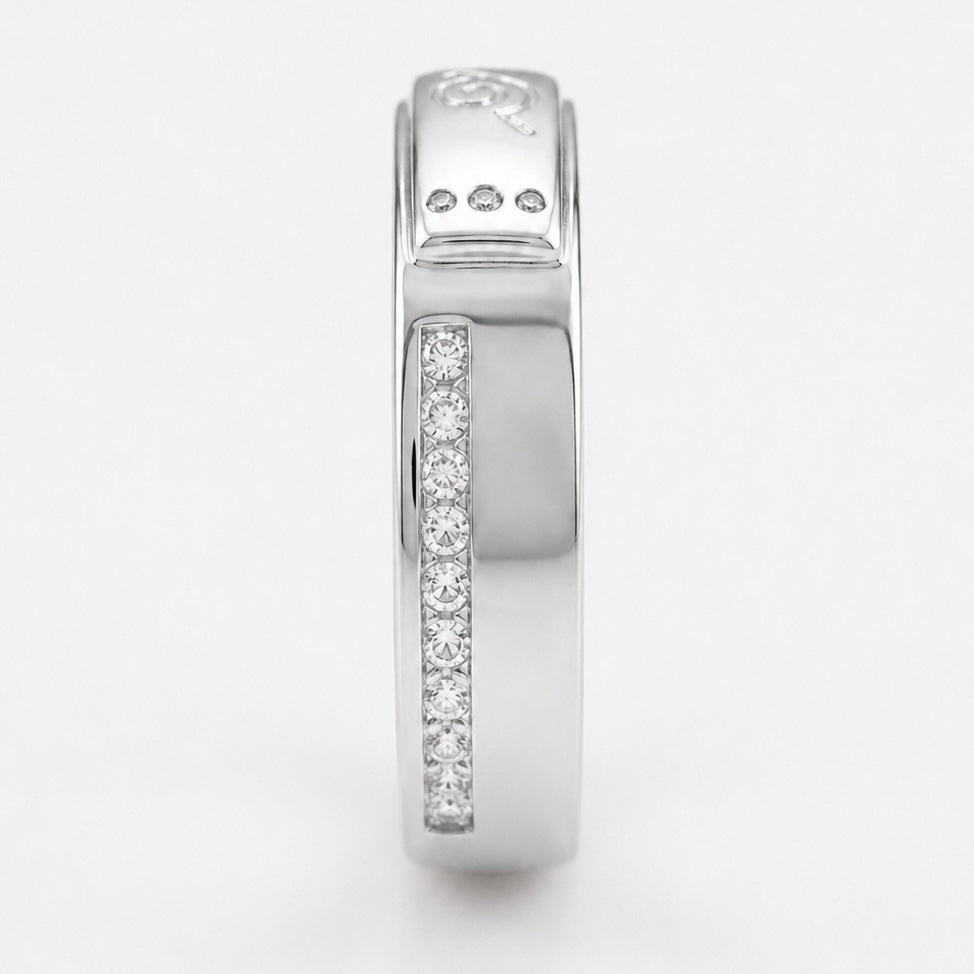 “Fallen Leaf” — Hidden Leaf Wedding Band, 5mm