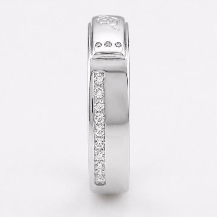 “Fallen Leaf” — Hidden Leaf Wedding Band, 5mm