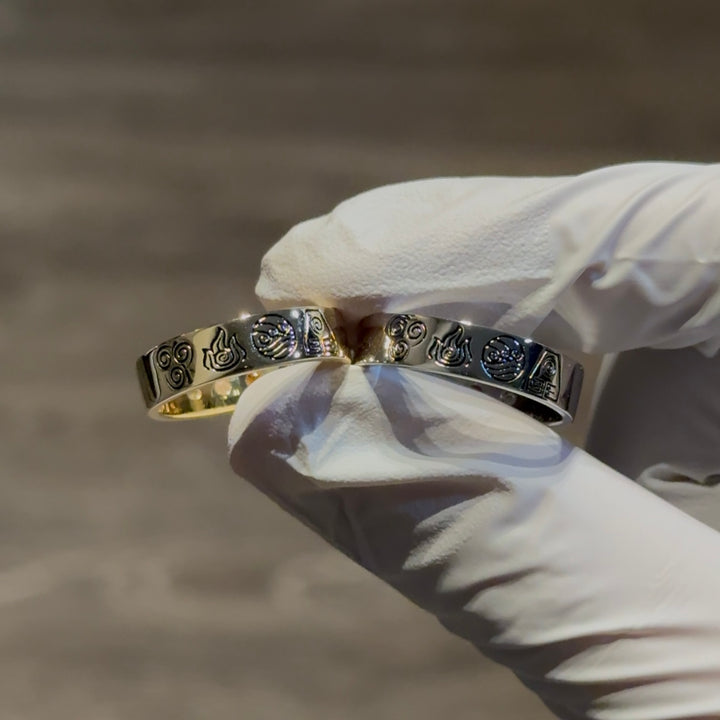 5mm "4 Elements" Band Ring in Yellow Gold