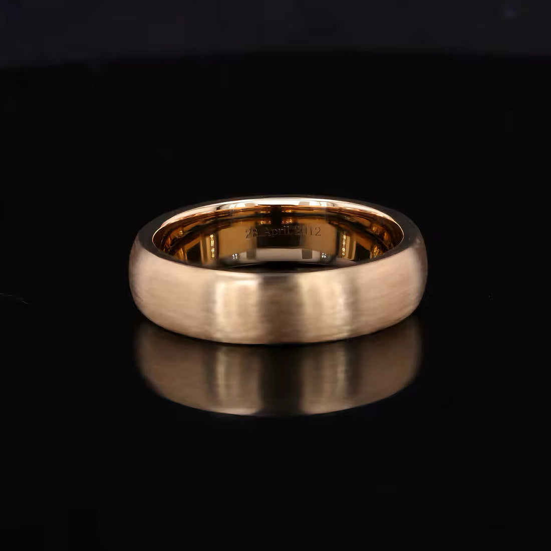 Classic brushed wedding band, 5mm, view 6