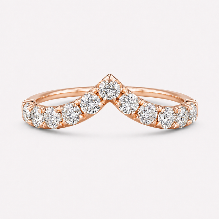 0.80ctw Diamond Chevron Stacking Band (1.8mm)