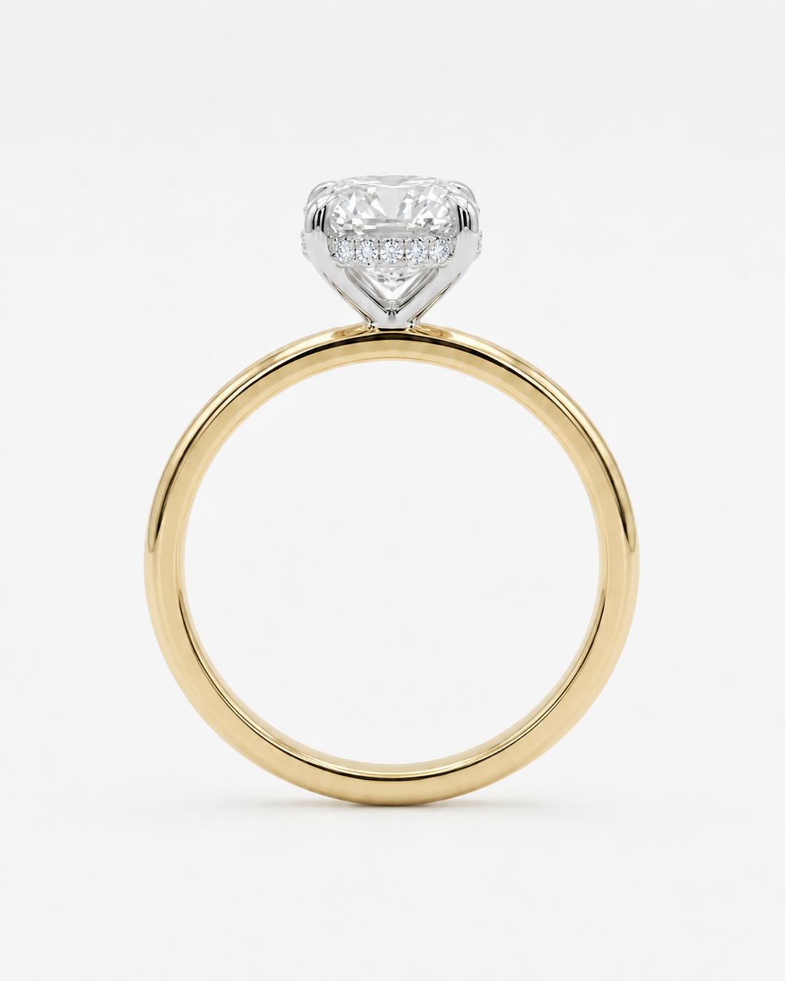 The Liora oval lab diamond engagement ring, view 15