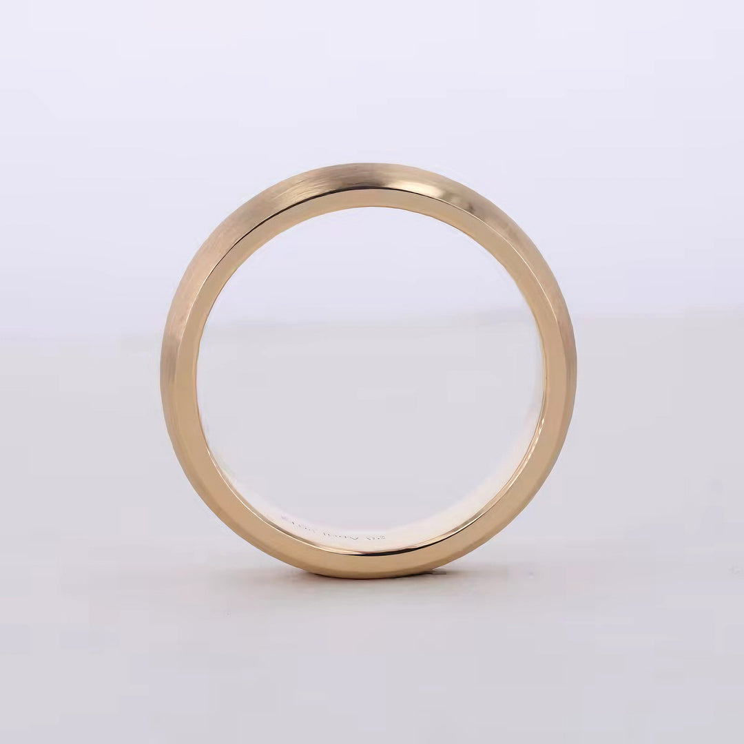 Classic Brushed Gold Band in 14K Yellow Gold (5mm)