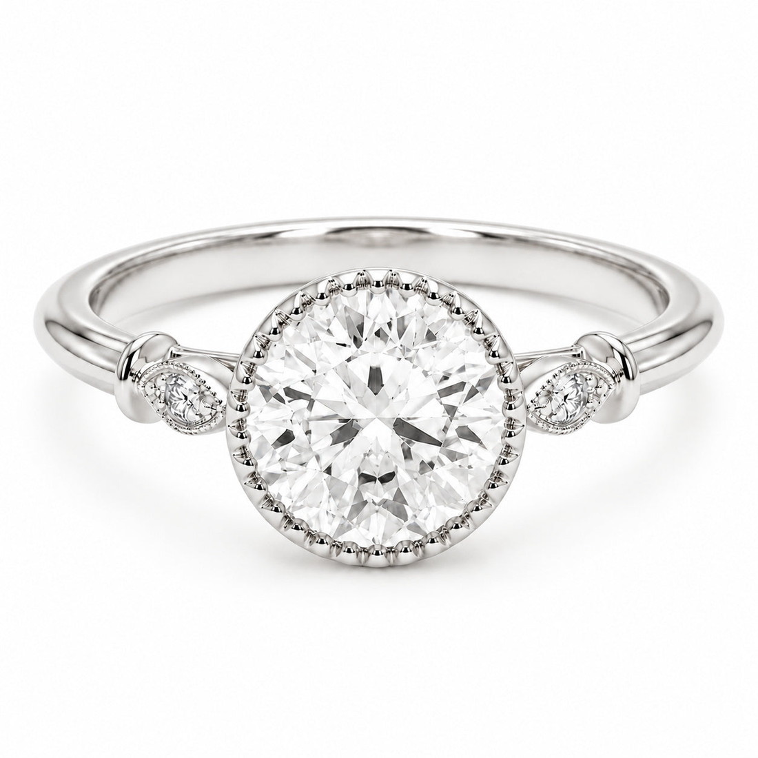 The Marlowe Old European-cut lab diamond engagement ring in 14K white gold
