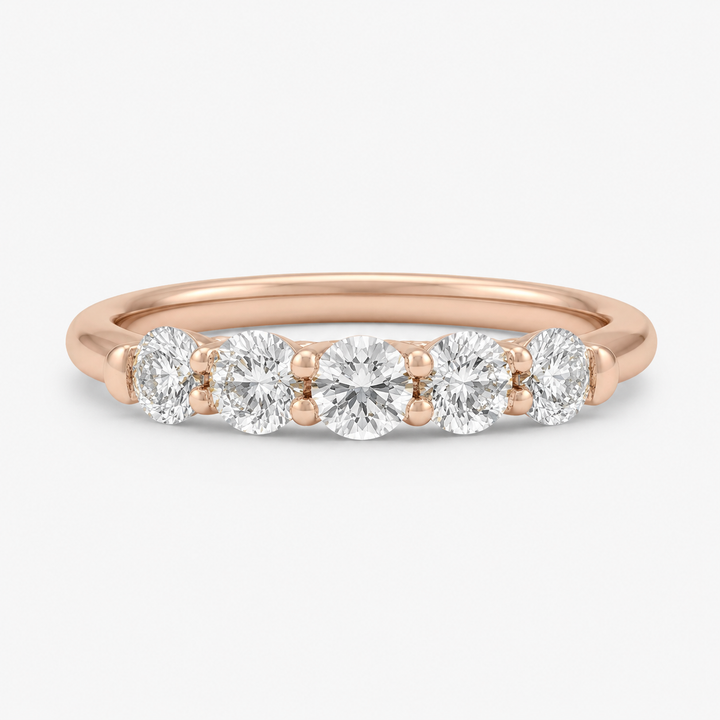 0.75ctw Round Diamond Five-Stone Band (3.5mm)