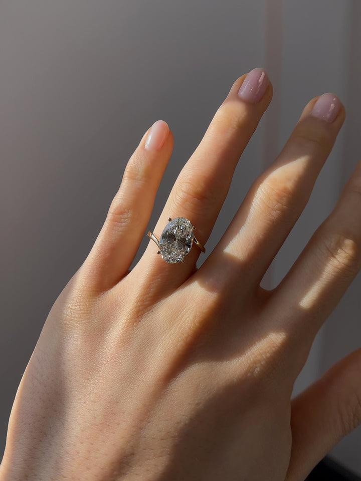 5.00ct Oval-Cut Lab-Grown Diamond Ring, "The Arcadia"