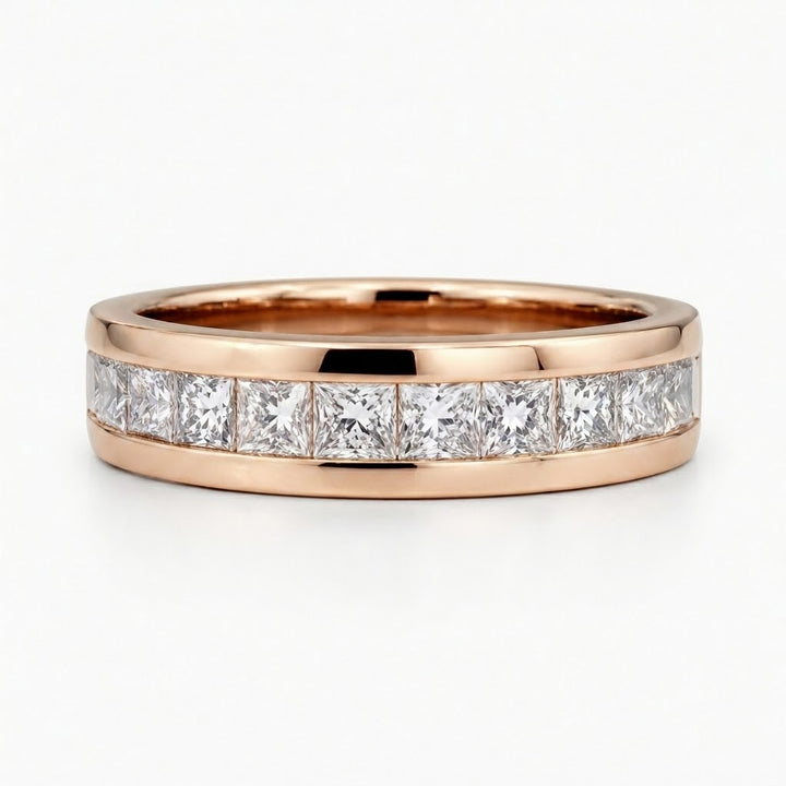 1.50ctw Princess-Cut Channel-Set Half-Eternity Band (6.5mm)