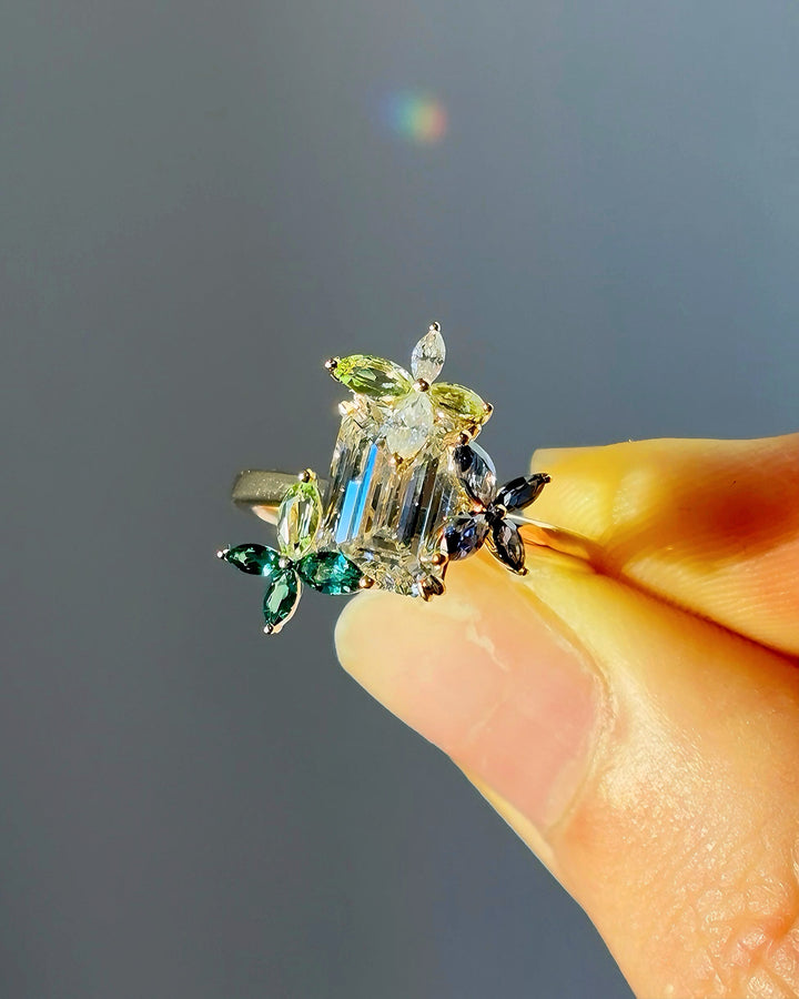 2.50ct Emerald Lab-Grown Diamond Solitaire Ring, "The Jardin"