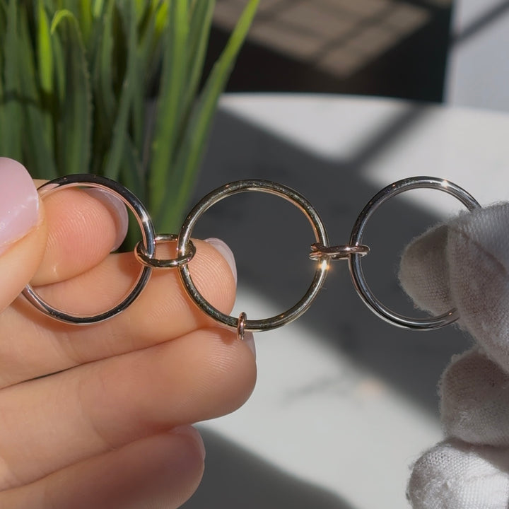 Customized™ Triple Stacking/Modular Band Ring in 14K Yellow/Rose/White Gold