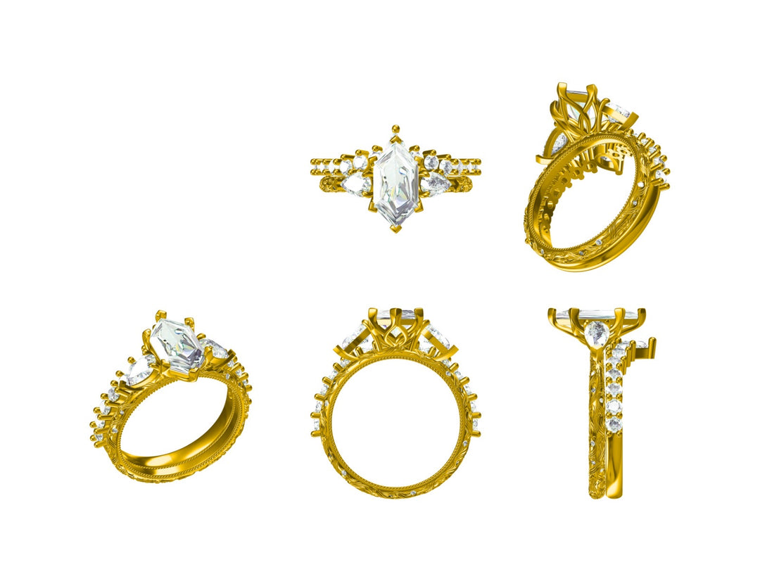 Dutch Marquise Ocean Ring Set — 90% Remaining Balance (Katherine Strain Project)