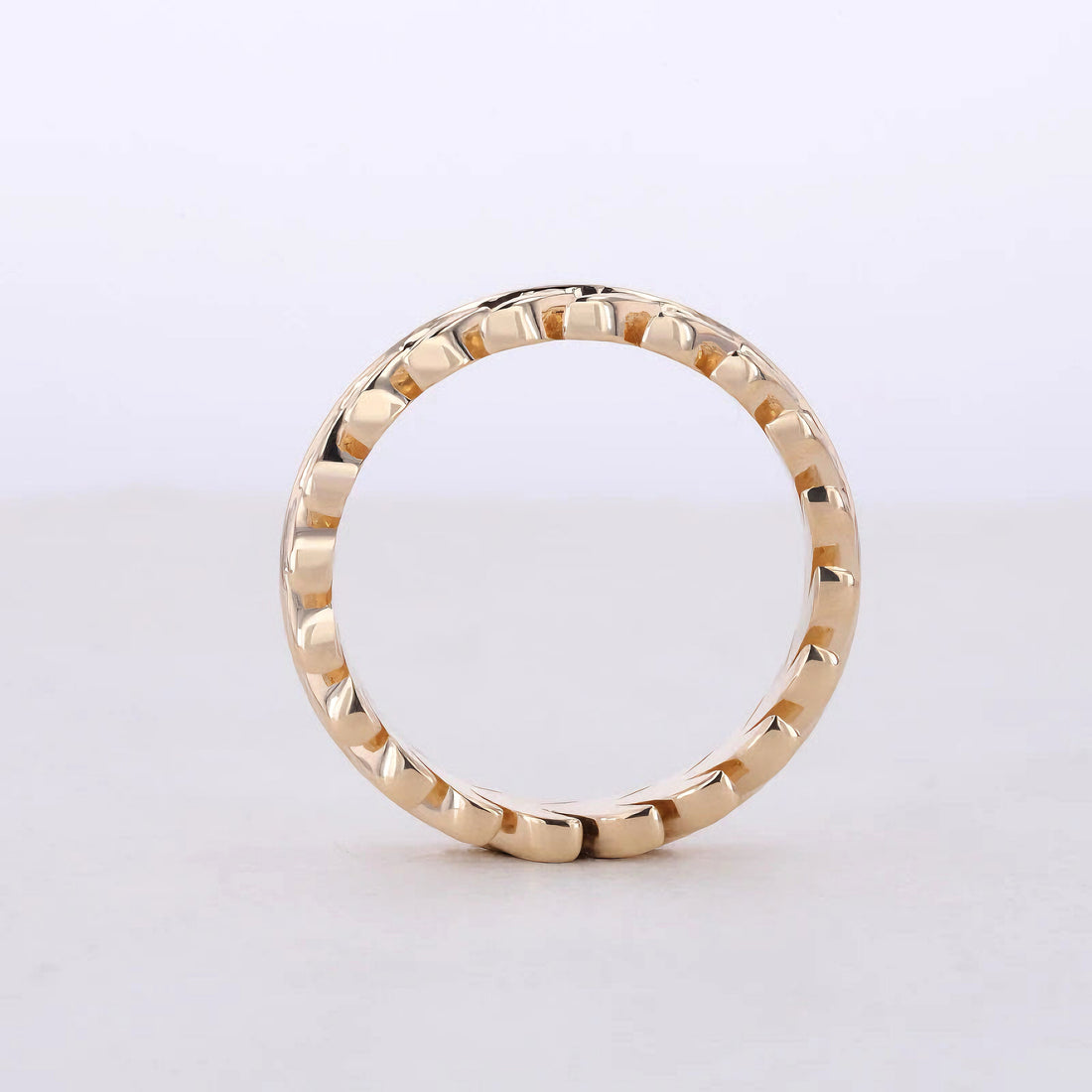 The Laurel 3.5mm leaf wedding band, view 9