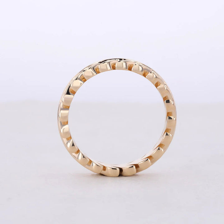 3.5mm Laurel Leaf Band Ring in 14K Yellow Gold