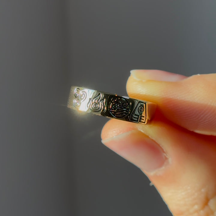 5mm "4 Elements" Band Ring in Yellow Gold