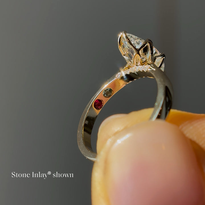 1.50ct Marquise Lab-Grown Diamond Solitaire Ring, "The Lotus"