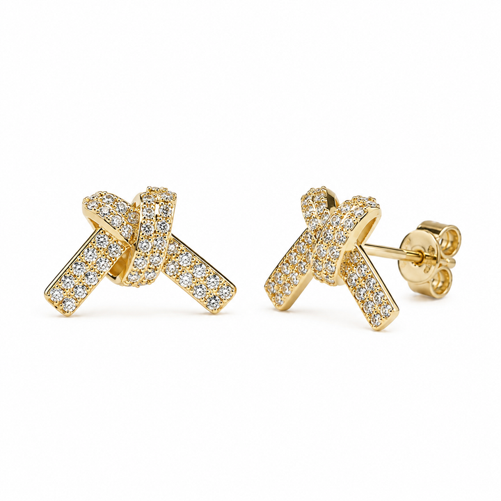 Diamond Knot Earrings