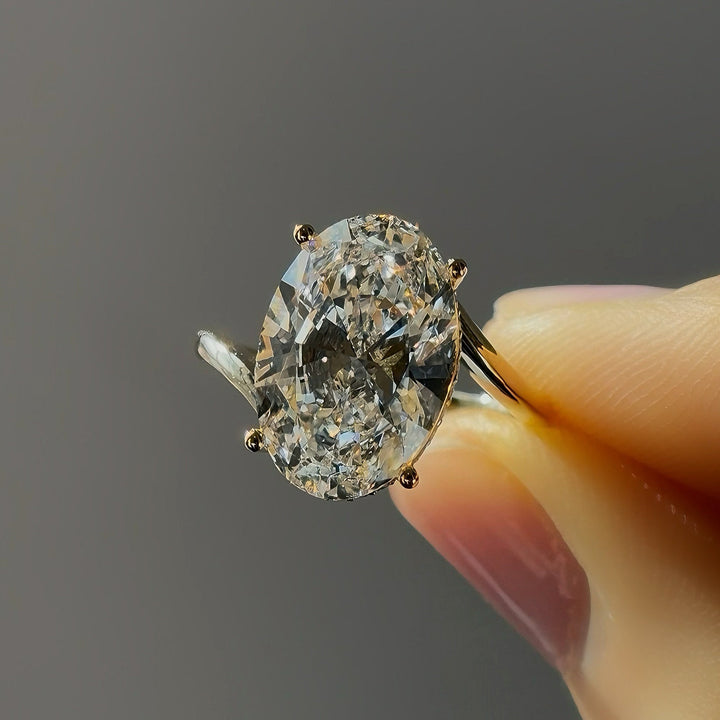 5.00ct Oval-Cut Lab-Grown Diamond Ring, "The Arcadia"