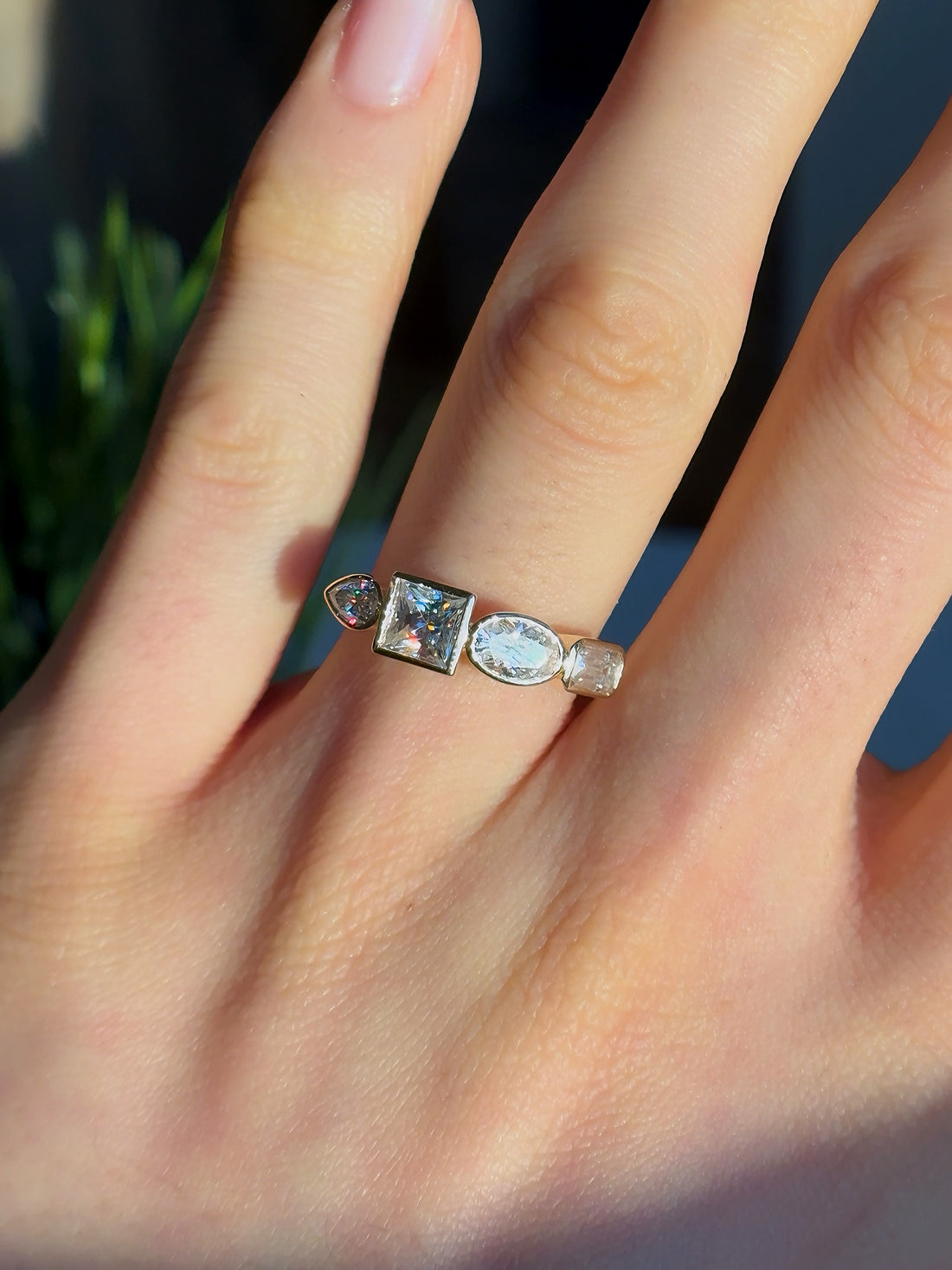 The Quartet Band four-stone lab diamond ring, view 7