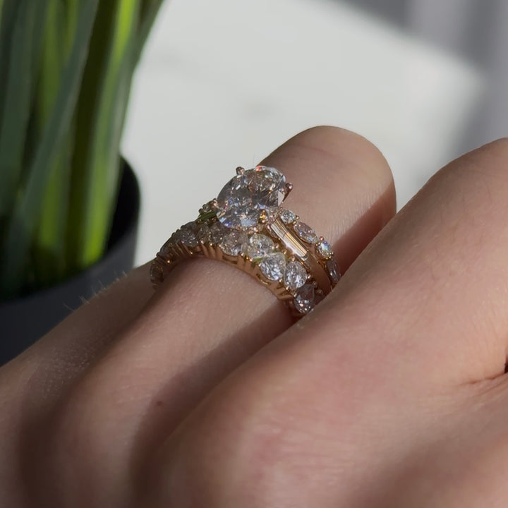 Customized™ 3.00ctw Pear Lab-Grown Diamond Eternity Band Ring in Yellow Gold