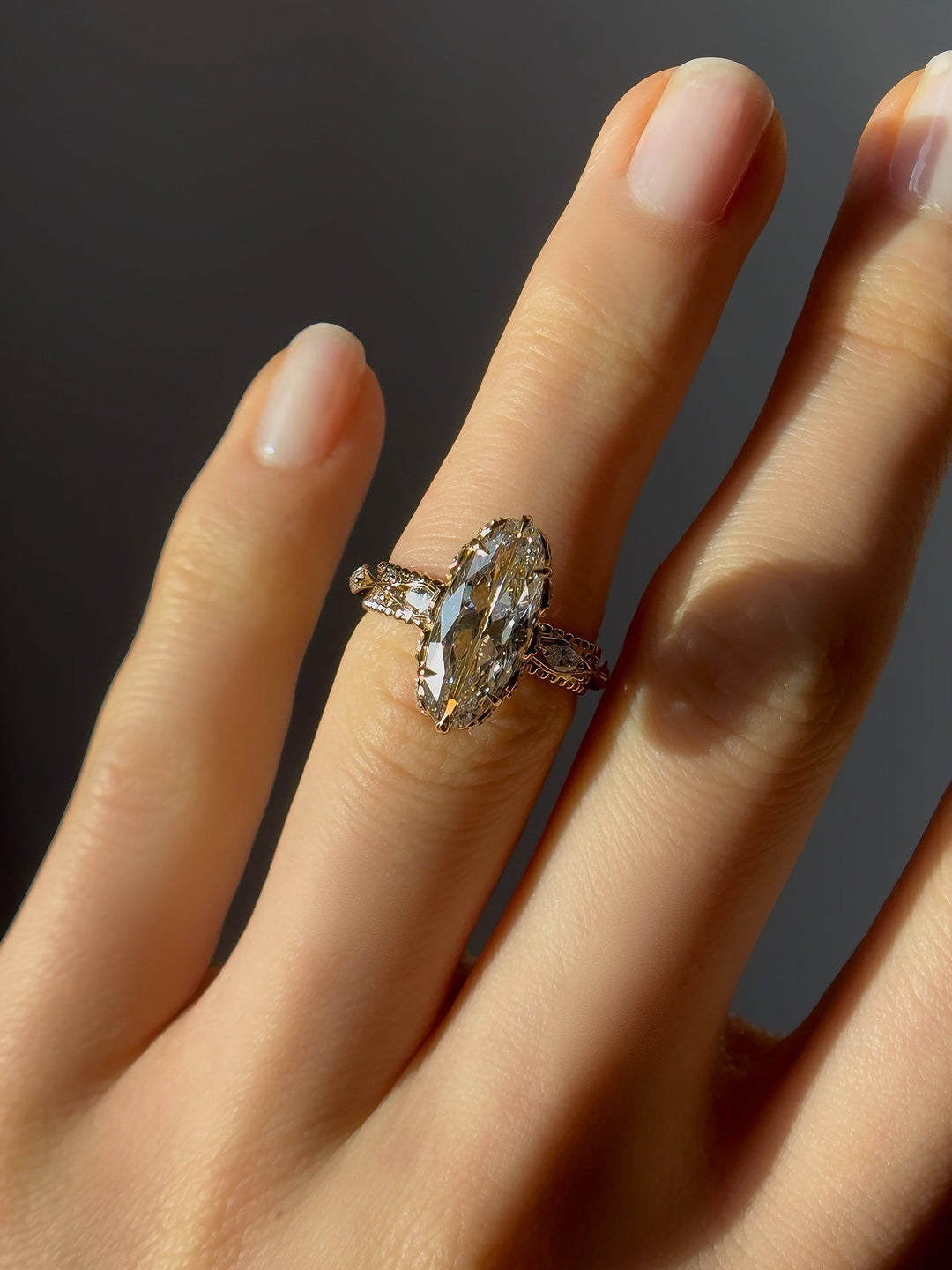 2.75ct Moval-Cut Lab-Grown Diamond Ring, "The Juliette"