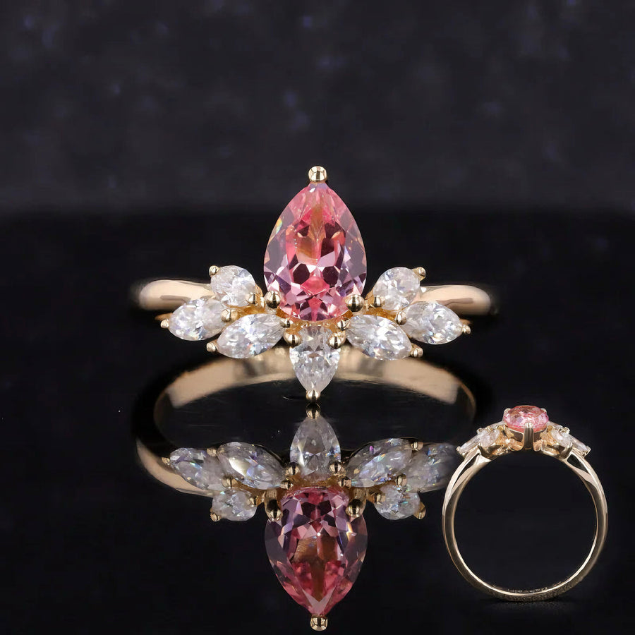 The Lily — Pink Sapphire Floral Ring
