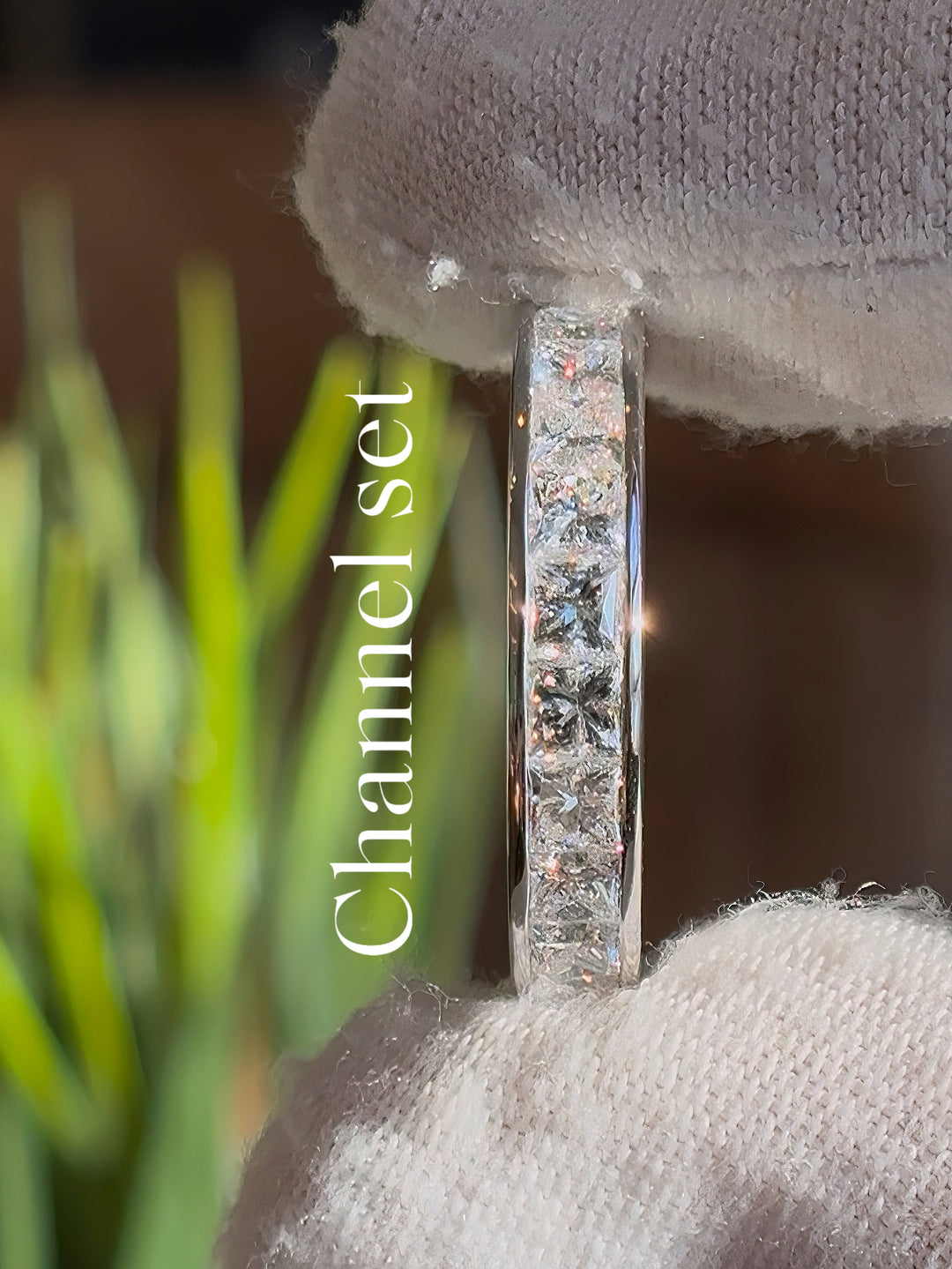 2.50ctw Princess Cut Channel-Set Eternity Band in White Gold/Platinum (4mm)