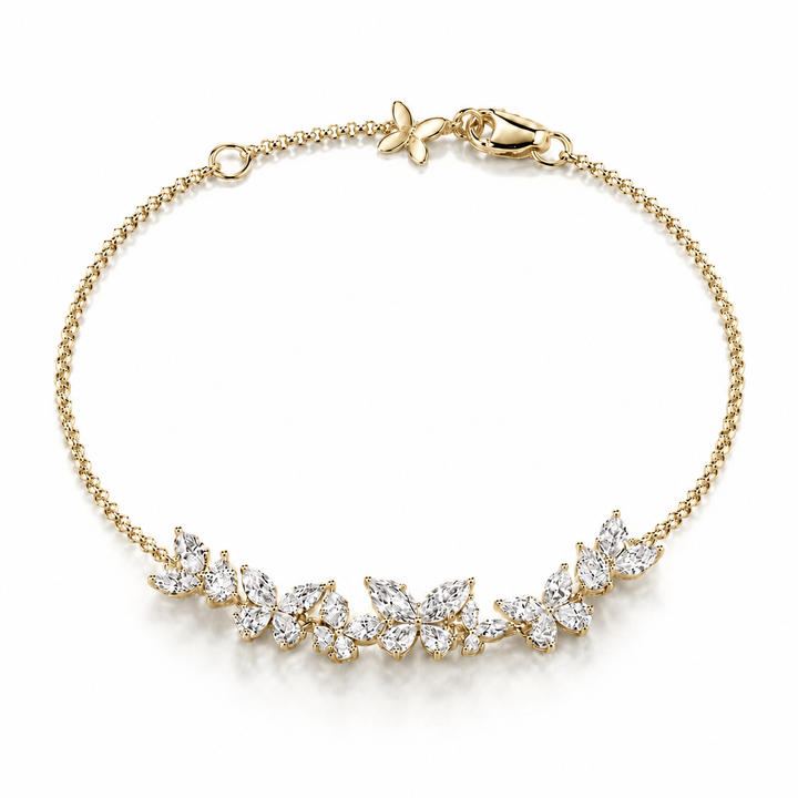 13ct Diamond Butterfly Bracelet in White Gold