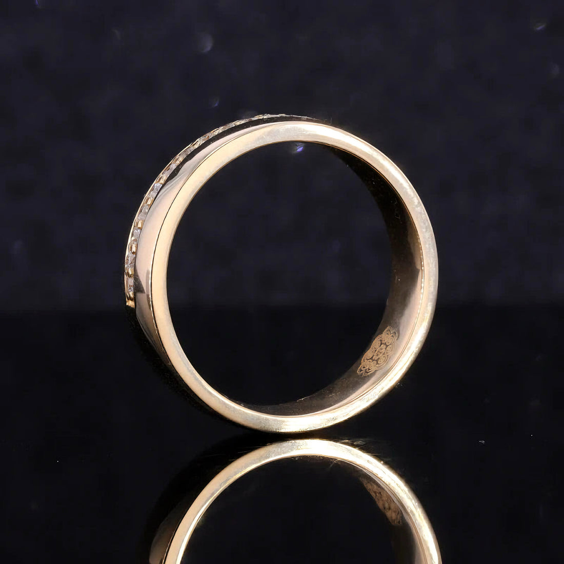 5mm lab diamond accent band, view 6