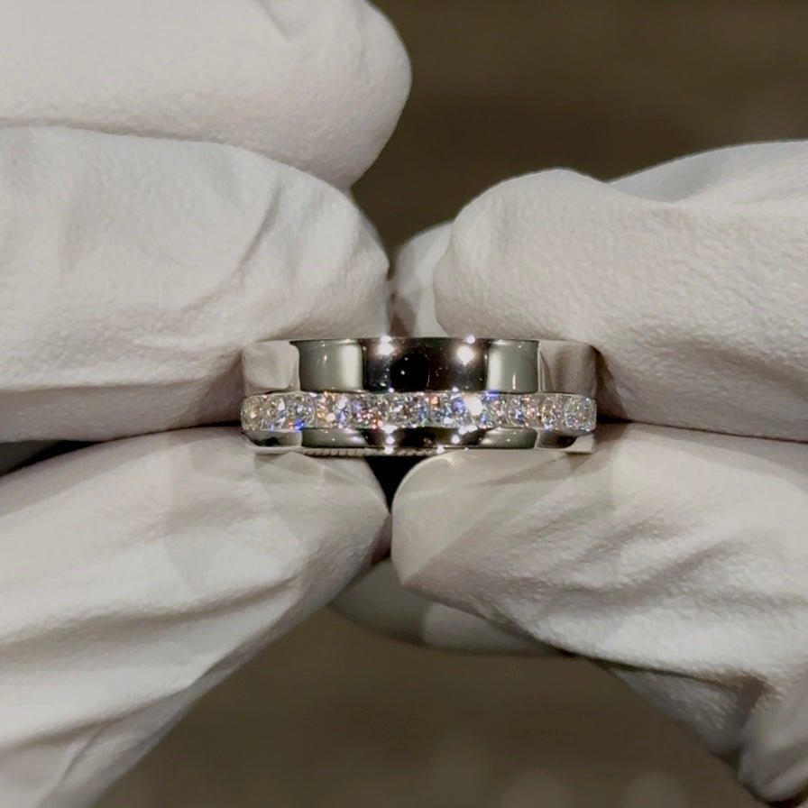 Customized™ 6mm, 0.25ctw Channel-Set Diamond Wedding Band Ring in White Gold