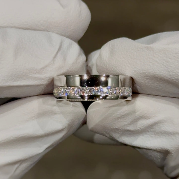 Customized™ 6mm, 0.25ctw Channel-Set Diamond Wedding Band Ring in White Gold