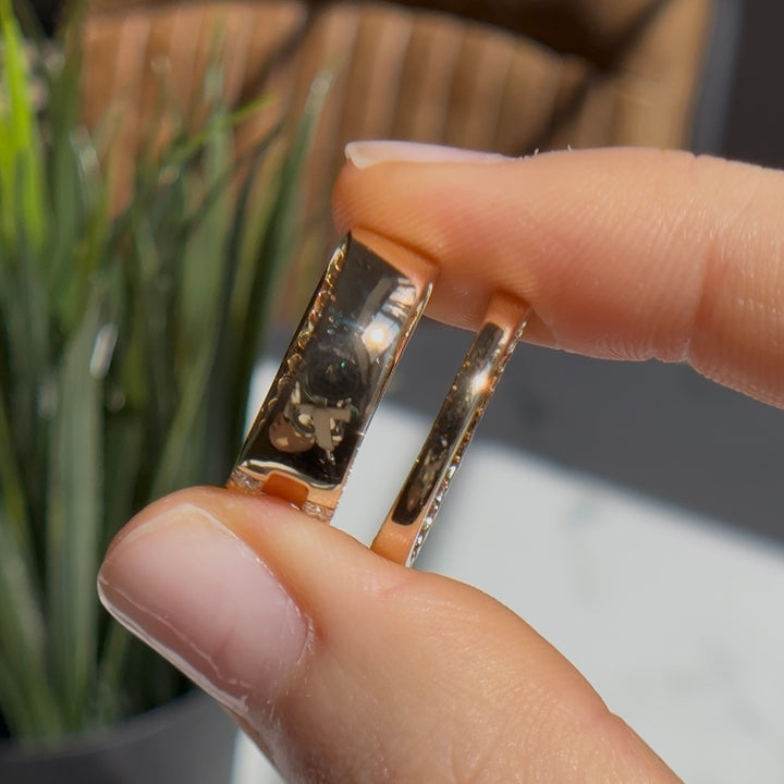 Customized™ 1.20ctw Two-Row Diamond Band Ring in Solid 14K White/Yellow Gold