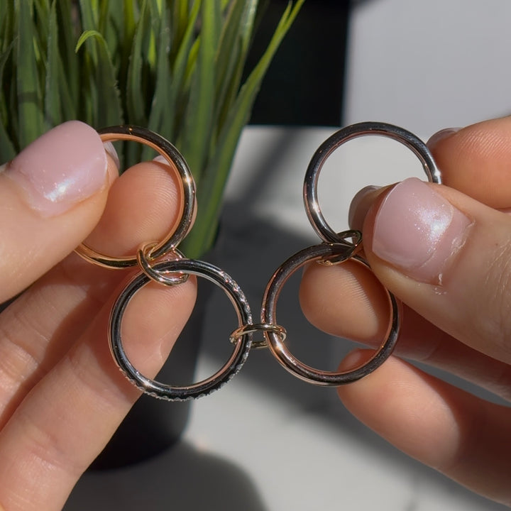 Customized™ Quadruple Diamond Stacking/Modular Band Ring in 14K Yellow/Rose/White Gold