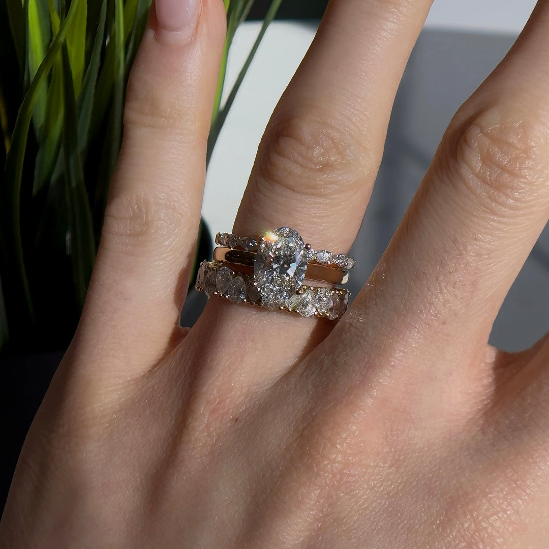 Customized™ 3.00ctw Pear Lab-Grown Diamond Eternity Band Ring in Yellow Gold