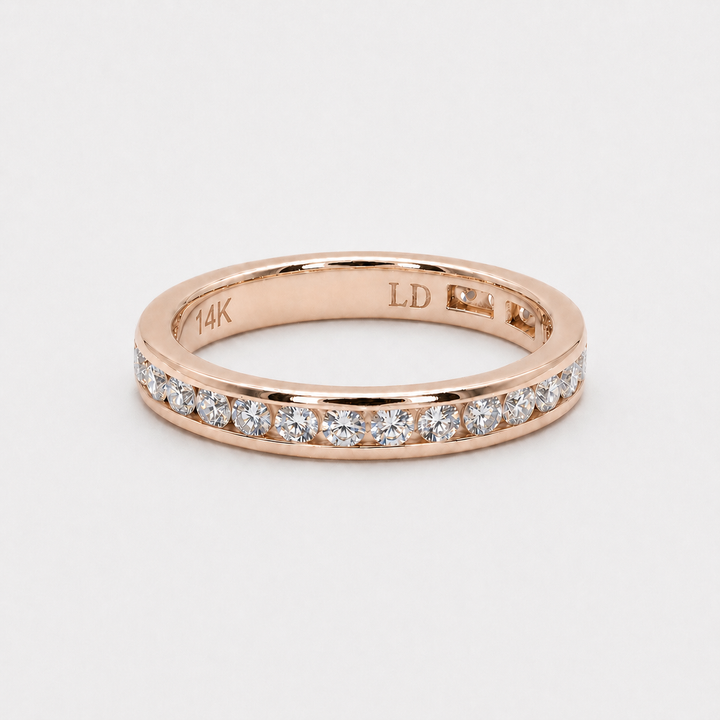 3mm Channel- Set Diamond Eternity Band (3mm, 1.50ctw)