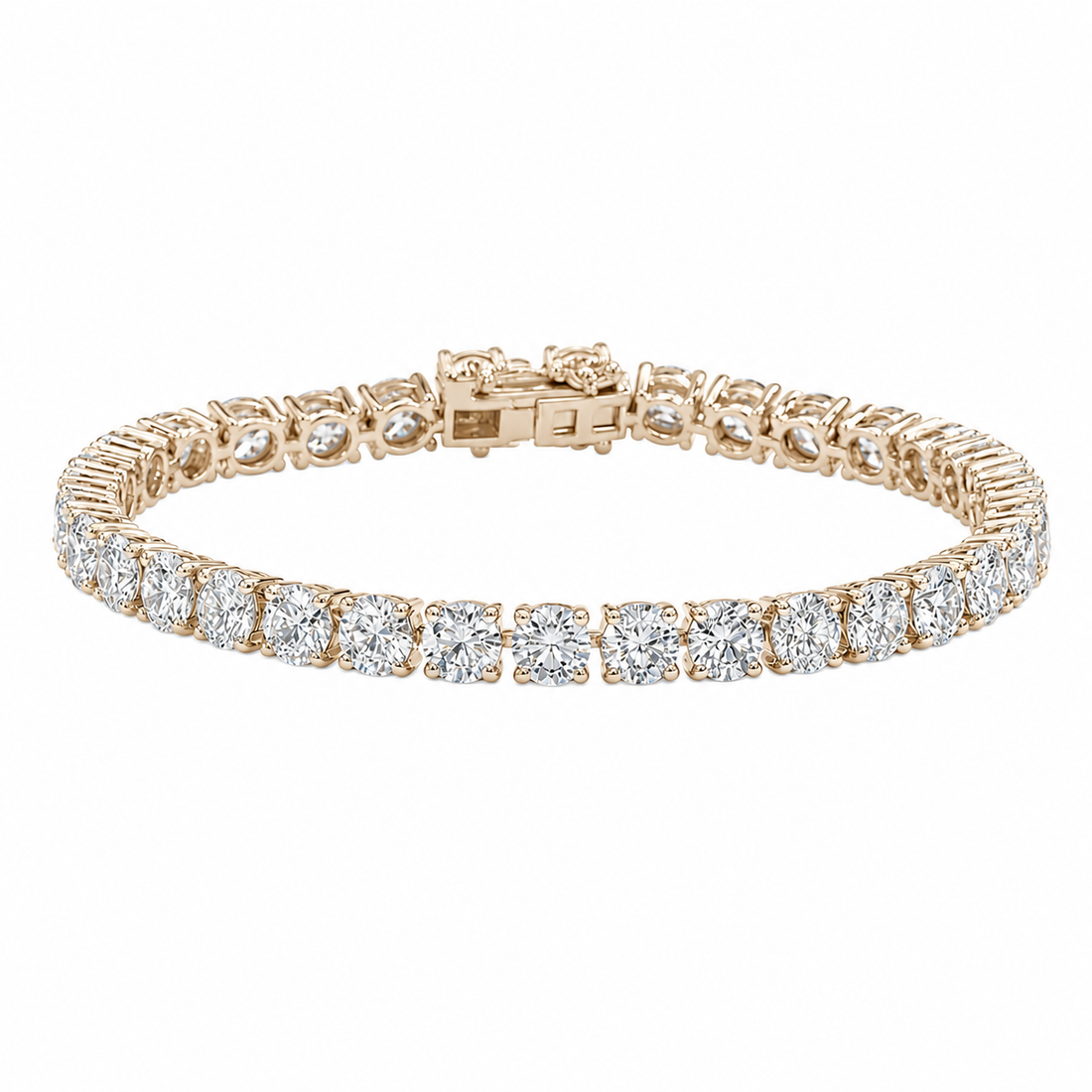 Round Lab Diamond Tennis Bracelet, 16ctw (5mm) in 14K Yellow Gold
