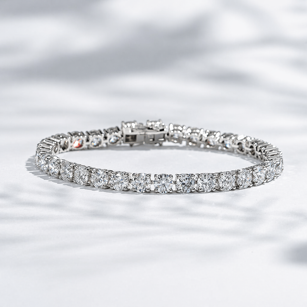 Round Diamond Tennis Bracelet — 16ctw (5mm)